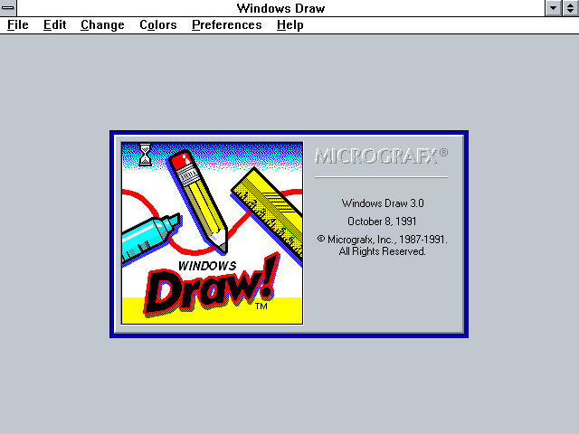 Micrografx Windows Draw 3.0 - Splash